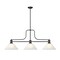 Z-Lite Melange Billiard, 3-Light, 14 In.W x 52 In.L x 21 In.H, Matte Black/White Linen 725-3MB-AWL13 - alternate 4